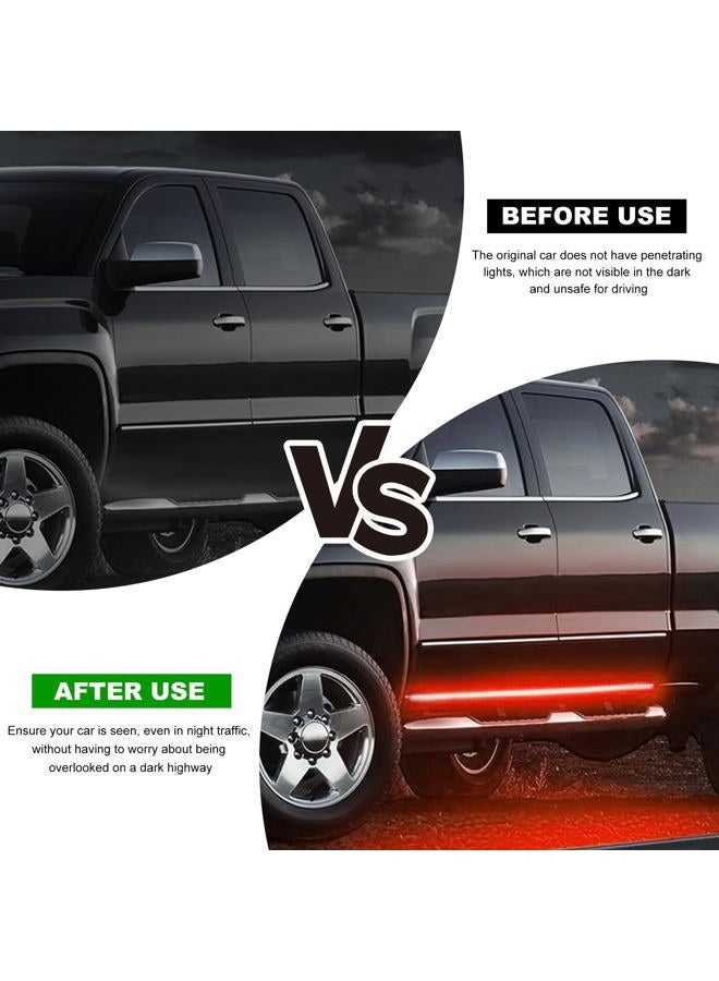 MTRPS 48" Truck Tailgate Light Bar, Triple Row Bright Flexible Strip w/Sequential Turn Signal Brake Reverse Light, IP67 Waterproof Stop Turn Signal Backup LED Strip for Pickup Trailer SUV - Image 3