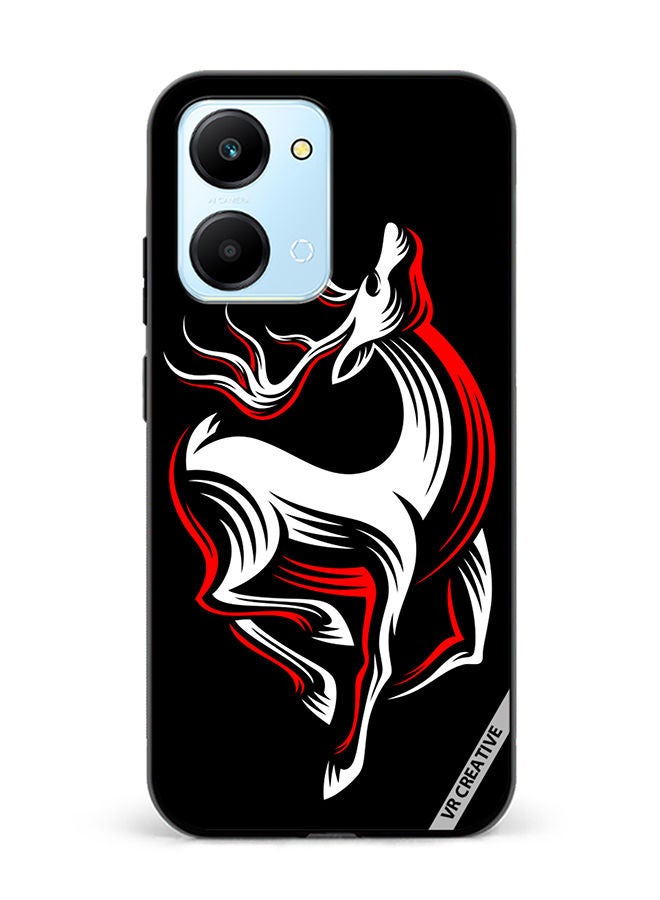 VR CREATIVE Protective Case Cover For Honor Play7T Deer On A Black Design Multicolour - Image 1