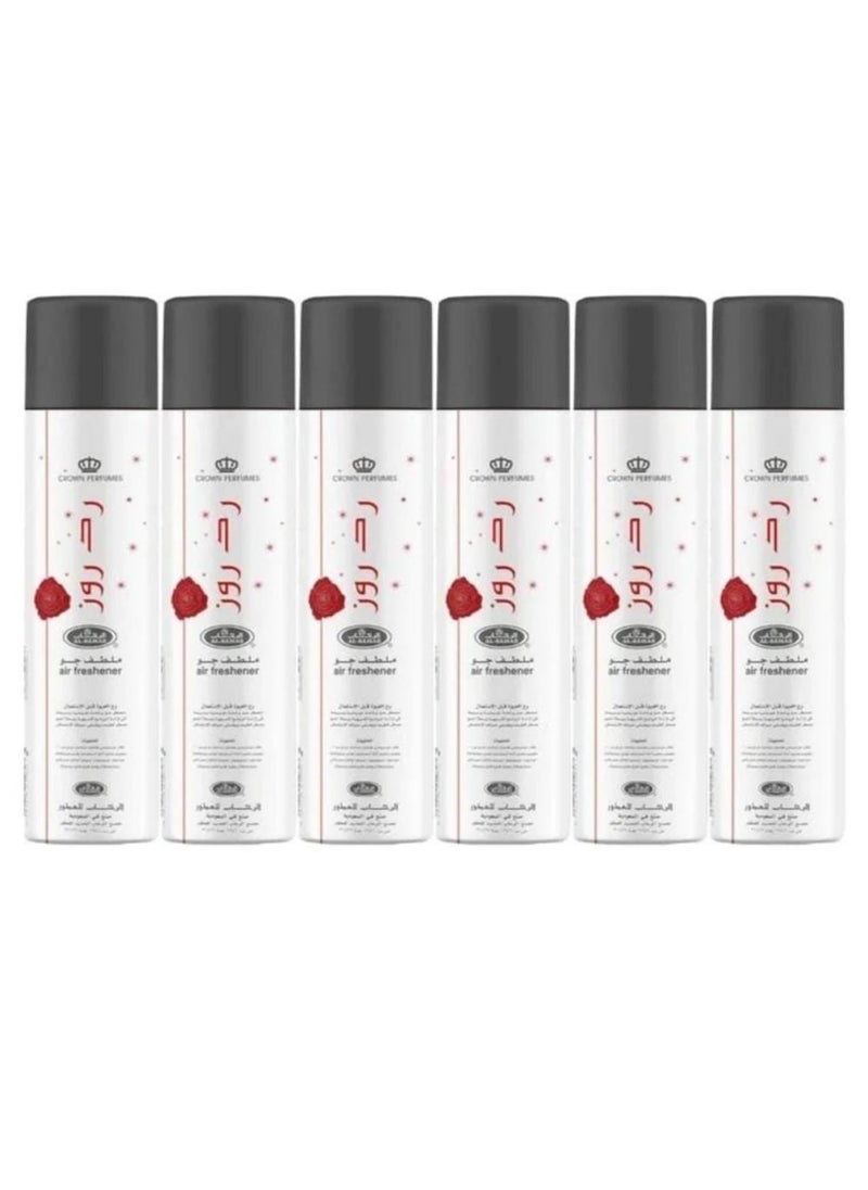 Al Rehab Red Rose Air Freshener 300 ml 6 pieces 