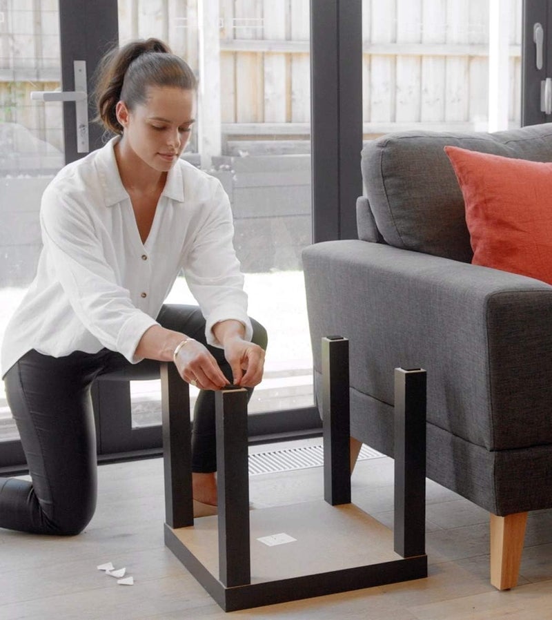 DIY Crafts 6 Pcs, 6 inch Square, Black Slip Stick Non DIY Slip Furniture Pads/Rubber Grips Self Adhesive Feet Floor Protectors Silent Feet Shock Pads Table Furniture Floor (6, 6 inch Square, Black) - Image 3