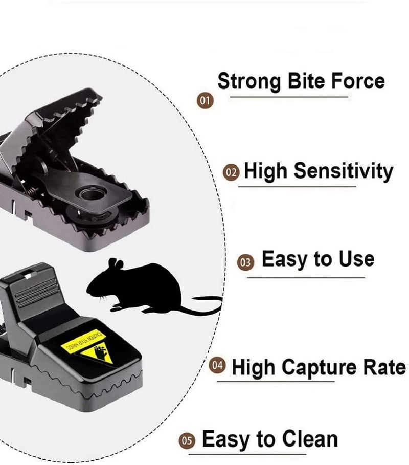 Feeke Mouse Traps, Mice Traps for House, Small Mice Trap Indoor Quick Effective Sanitary Safe Mousetrap Catcher for Family and Pet - 6 Pack, (M01-6Pack) - Image 3