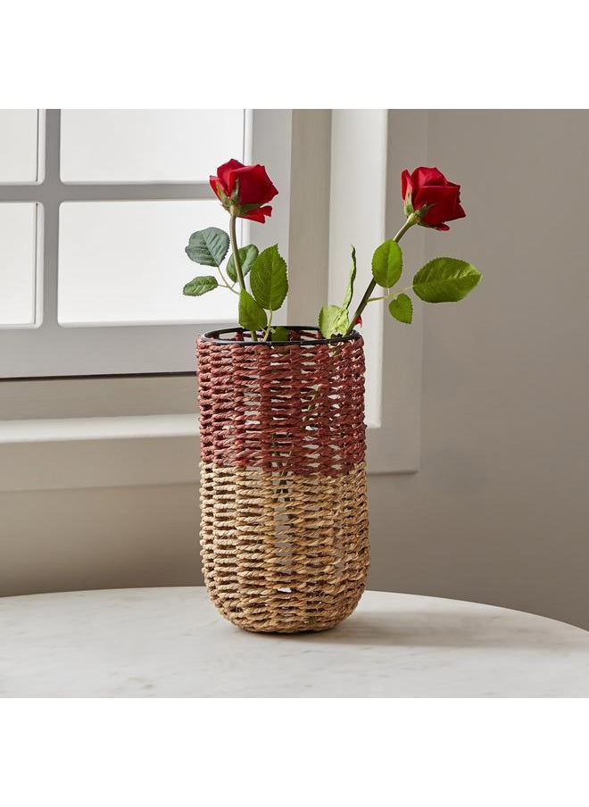 إسبليندد مزهرية معدنية أسطوانية الشكل مقاس 14×14×25.5 سم  - Image 1