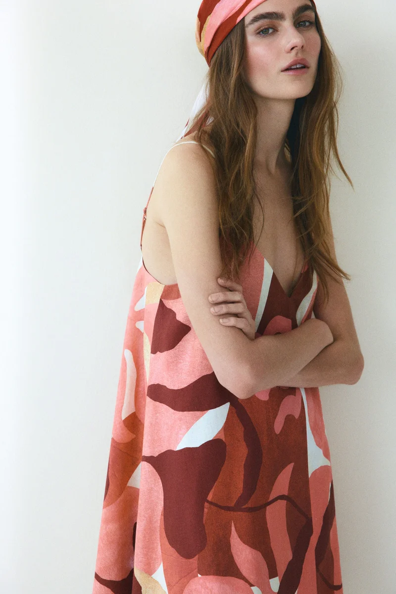 H&M Linen-blend mini dress