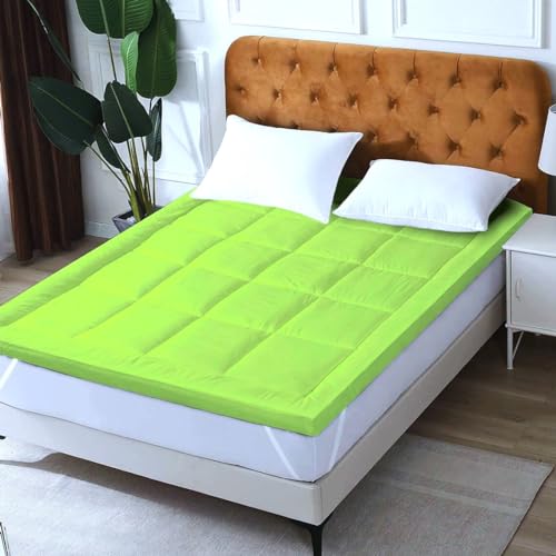 AJISH Super Soft Mattress Topper Single Bed 72X36 | Single Bed Topper Padding 2" inch | 500 GSM Microfiber Top Surface Back & Neck Pain Relief | Comfort Sleep All Night (Mint Green, 3 X 6 Feet) - Image 2