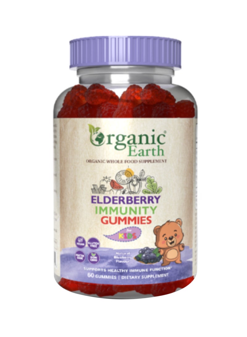 Organic Earth Immunity Gummies 60'S  For Kids