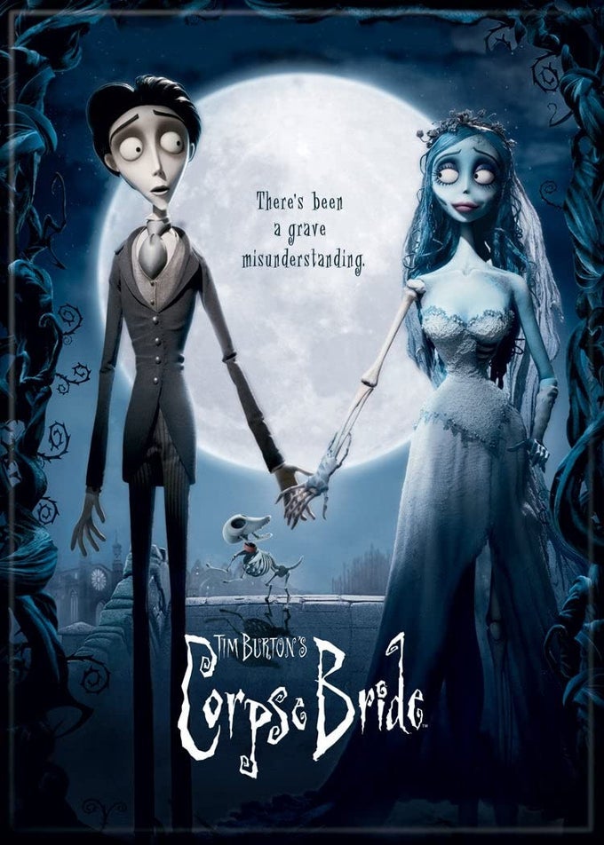 TIM BURTONS CORPSE BRIDE MOVIE POSTER 25 X 35 INCH MAGNET FOR REFRIGERATORS AND LOCKERS