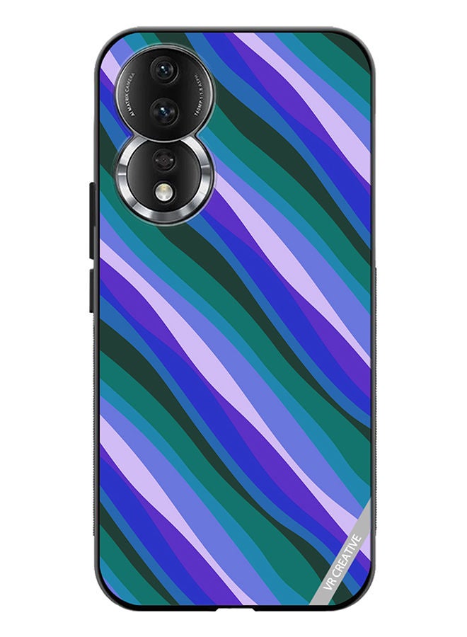 VR CREATIVE Protective Case Cover For Honor 80 Colorful With Curved Lines Pattern Design Multicolour - Image 1