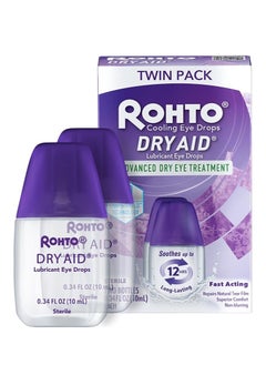 Rohto Dry-Aid Eye Relief Lubricant Eye Drops, Twin Pack (0.34 Ounce Each)  - Image 1