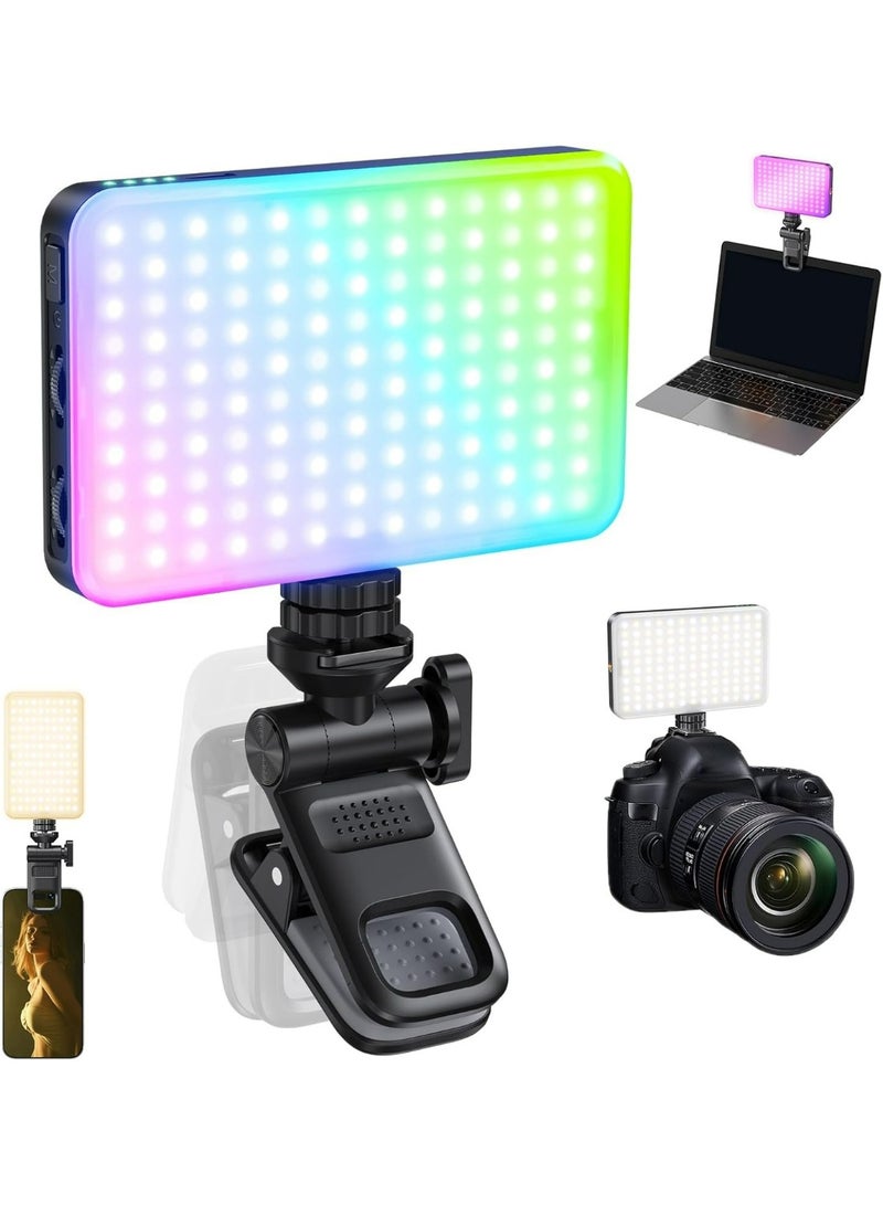 YJS Photography Color Fill Light 129 LED 3000mAh , Selfie Light USB Rechargeable for Photo & Video with Front Back Clip for Phones Laptops Makeup TikTok Stream - Image 1