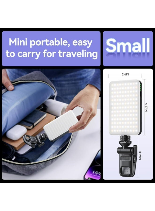 YJS Photography Color Fill Light 129 LED 3000mAh , Selfie Light USB Rechargeable for Photo & Video with Front Back Clip for Phones Laptops Makeup TikTok Stream - Image 5