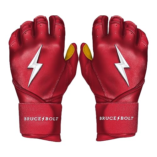 BRUCE BOLT Original Series Long Cuff Red Batting Glove - Red XXLarge - Image 1