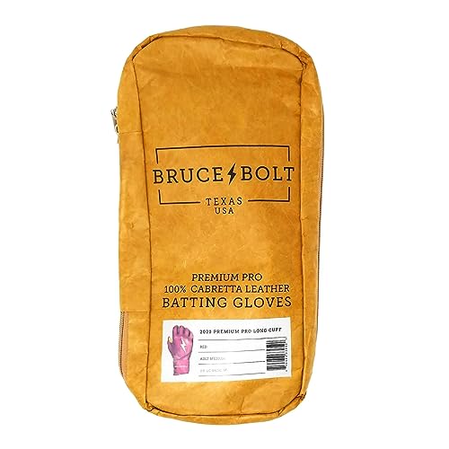 BRUCE BOLT Original Series Long Cuff Red Batting Glove - Red XXLarge - Image 4