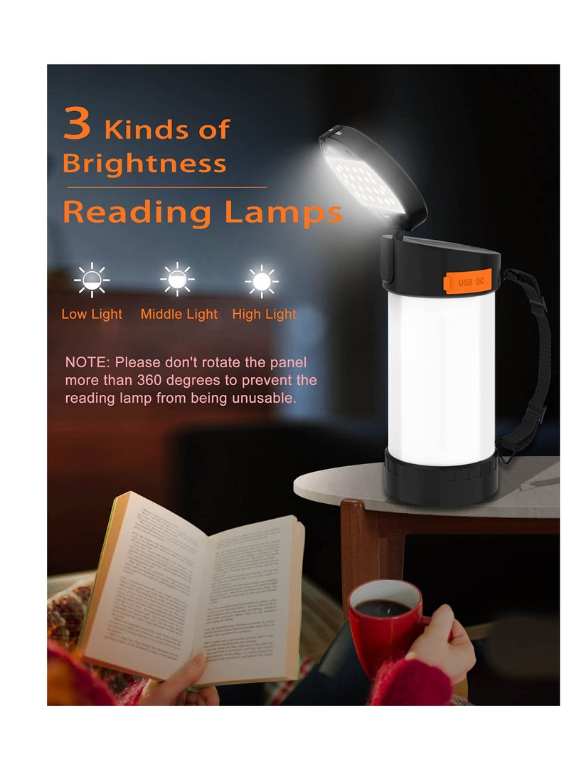 Excefore Rechargeable LED Camping Lantern, 4000mAh Battery Powered Lantern with 10 Light Modes, Outdoor Tent Light Reading Lamp Flashlight for Power Outages, Hurricane, Emergency, Camping, Home  - Image 4