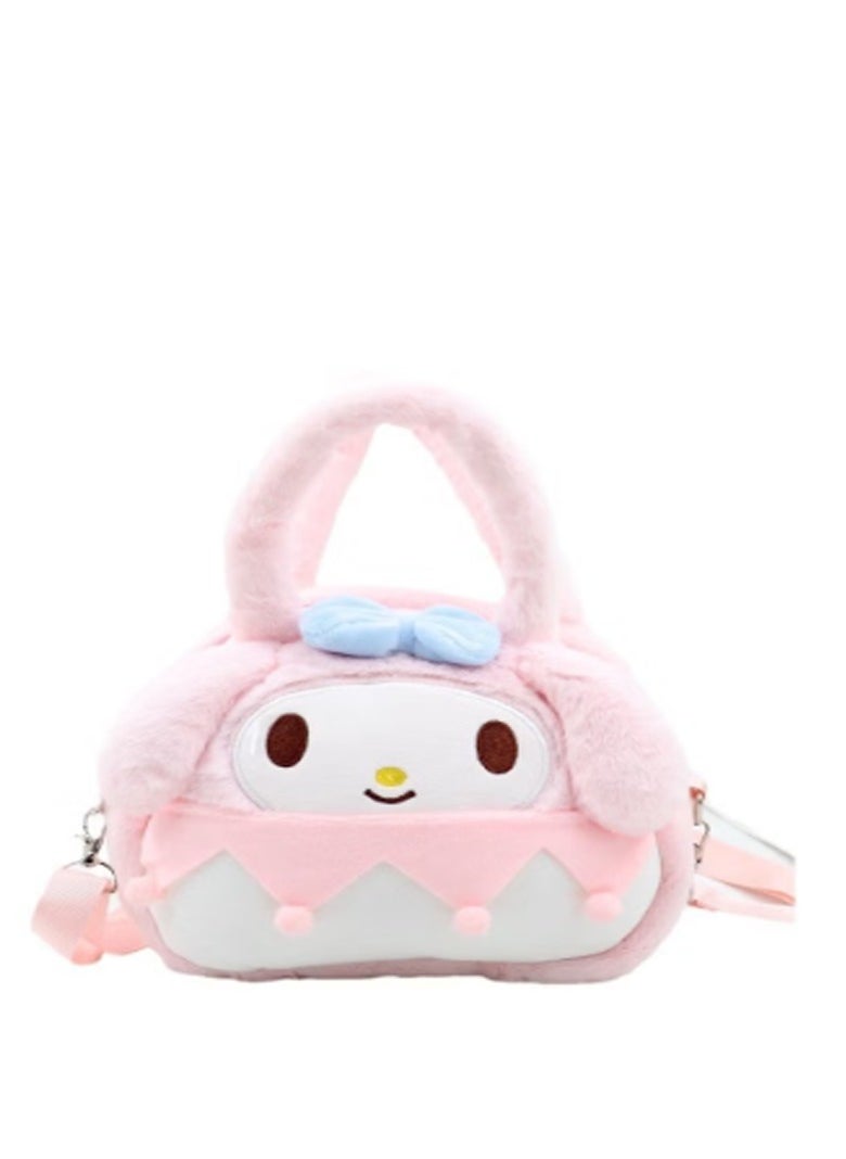 Sanrio - Melody Plush Crossbody Bag with Adjustable Shoulder Strap Wallet Purse Shoulder Bag Coin Pouch Accessories for Women Girls - Image 1