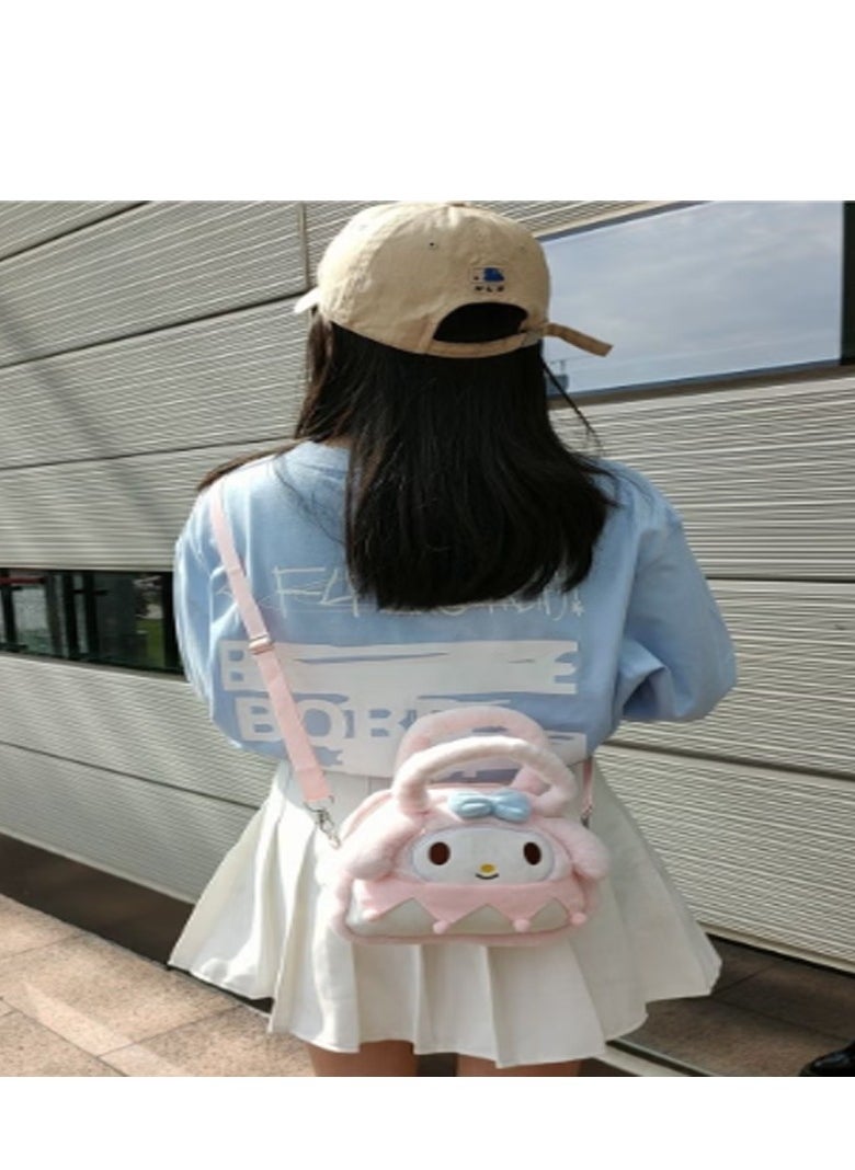Sanrio - Melody Plush Crossbody Bag with Adjustable Shoulder Strap Wallet Purse Shoulder Bag Coin Pouch Accessories for Women Girls - Image 1