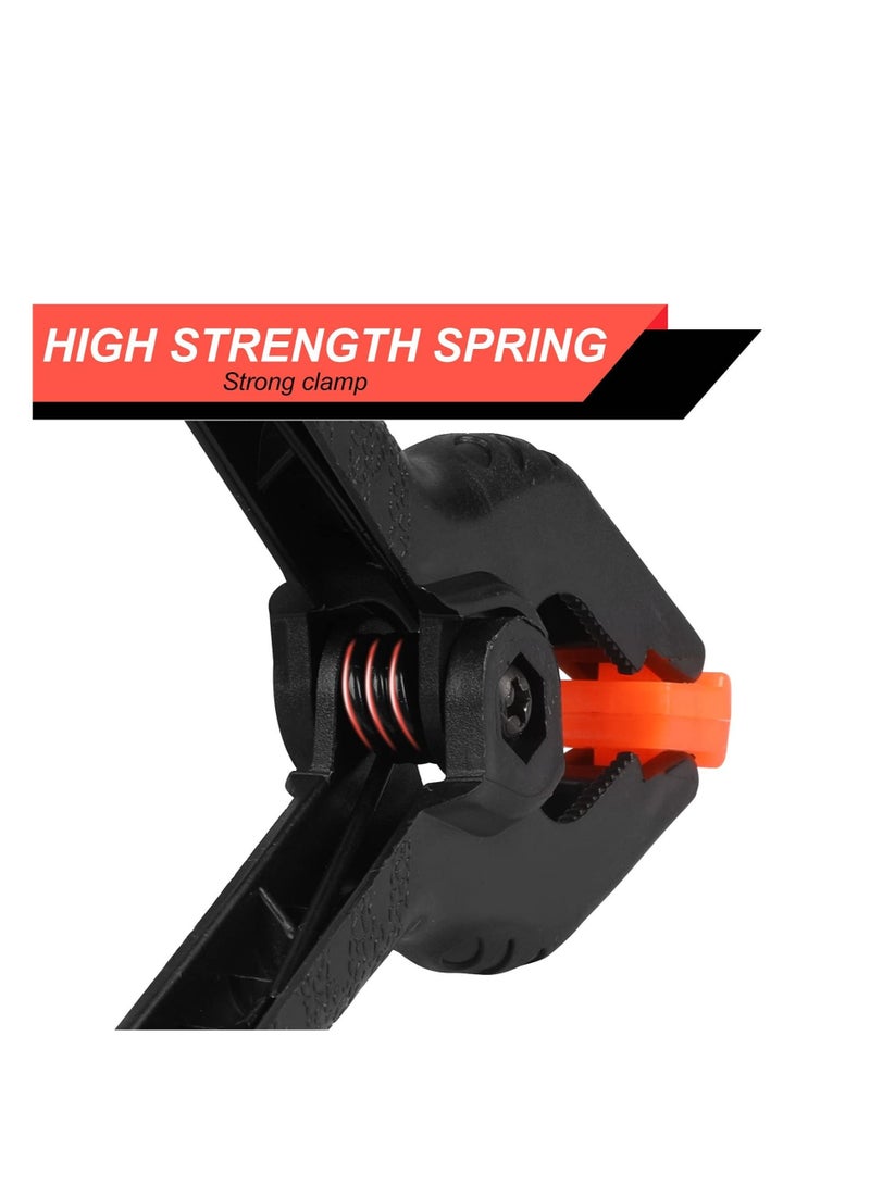 كابتن تيك Spring Clamps, 3.5inch Plastic Clips, Small Backdrop Clips, Professional Clamps Heavy Duty, Spring Clips for Crafts, Backdrop Stand, Home Improvement, Photography Studios 10Pack Black - Image 4