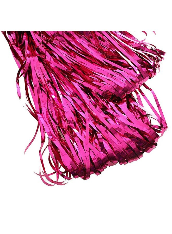 هونج كونج بالونز ستائر HK Balloons بمقاس 3 أقدام × 6 أقدام من رقائق معدنية لامعة، مناسبة لخلفية المسرح، وستائر Simmer لتزيين أعياد الميلاد والذكرى السنوية (لون وردي، عبوة من 4 قطع) - Image 4