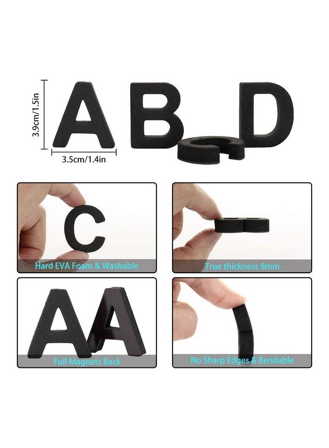 Firlar 124Pcs Magnetic Letters Uppercase Alphabet Abc Magnets For Fridge Refrigerator Foam Alphabet Letters Refrigerator Magnets Educational Tools For Spelling And Learning Black - Image 5