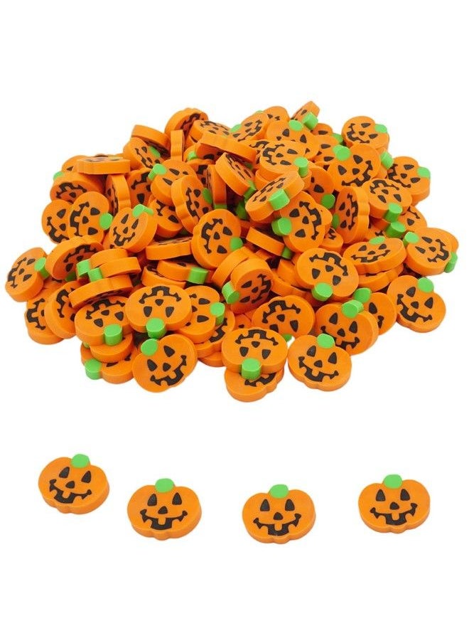4E's Novelty - 144 Pcs Halloween Pumpkin Erasers For Kids Bulk Mini Halloween Party Favors For Kids Halloween Treats Non Candy Trick Or Treats Goody Bag Filler Classroom Prize By 4E’S Novelty - Image 1