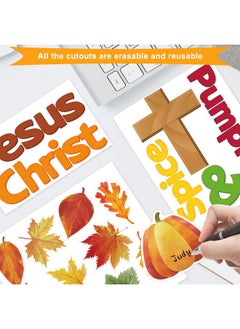 Fall Jesus Christian Bulletin Board Decorations Religious Pumpkin Cutouts Cross Maple Leaves For Thanksgiving School Church Decorations 108Pcs - pzsku/Z91738ED866271B9CC4C7Z/45/_/1731922533/94c1cdc9-cc77-4ad9-80d8-fffbb43c658b