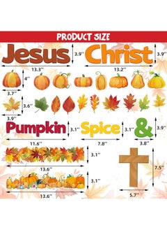 Fall Jesus Christian Bulletin Board Decorations Religious Pumpkin Cutouts Cross Maple Leaves For Thanksgiving School Church Decorations 108Pcs - pzsku/Z91738ED866271B9CC4C7Z/45/_/1731922538/3cc2d6dc-3de2-4e84-ae8d-63ea9fbf069d