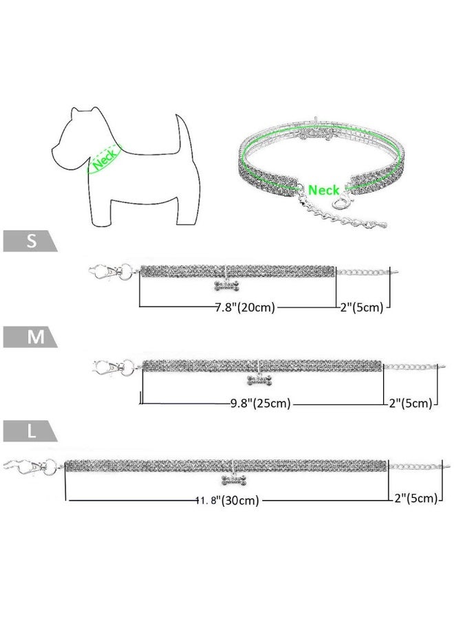 Pet collars with diamonds, adjustable crystal diamond elastic pendants, wedding cats and dogs, small pet necklace jewelry - Image 2