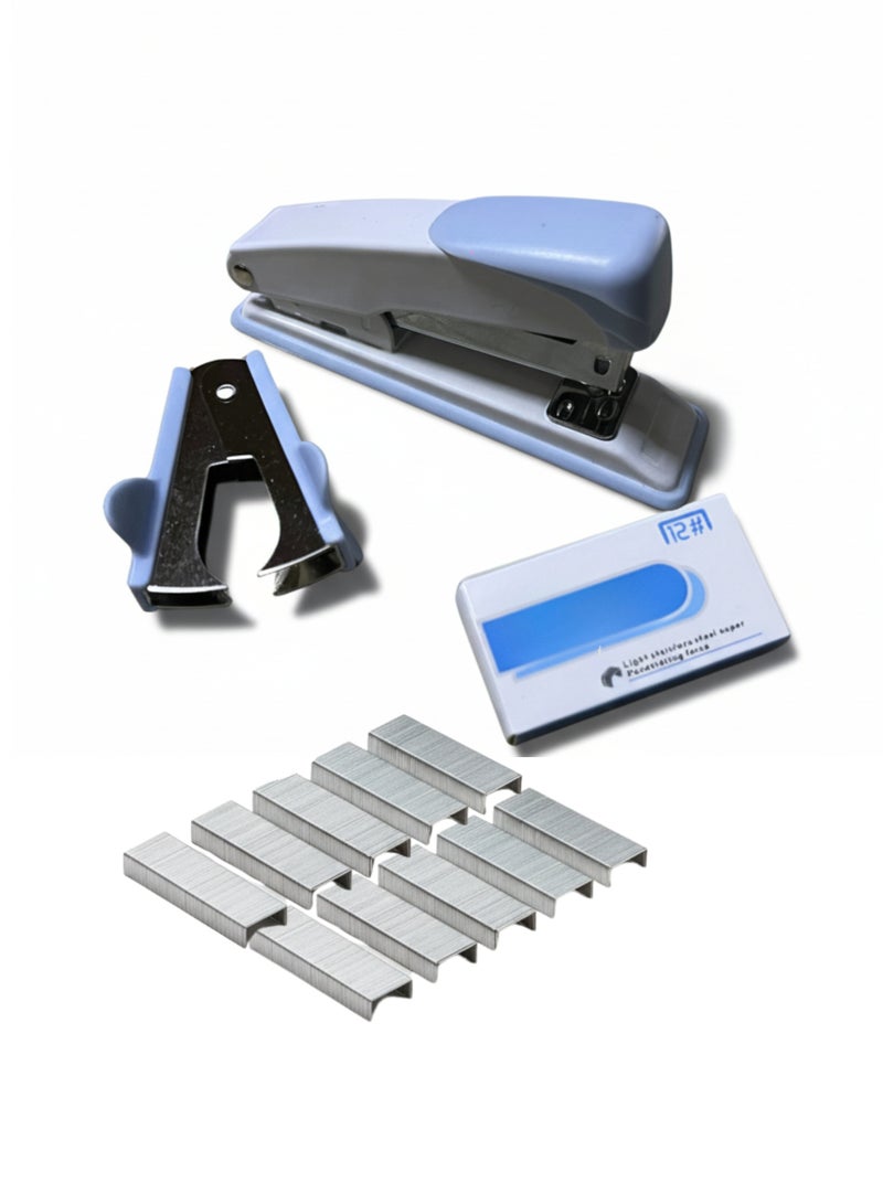 Stapler Set with 12# Pins & Remover, Heavy Duty Metal Stapler for Office School Home Use Durable Compact - Image 1