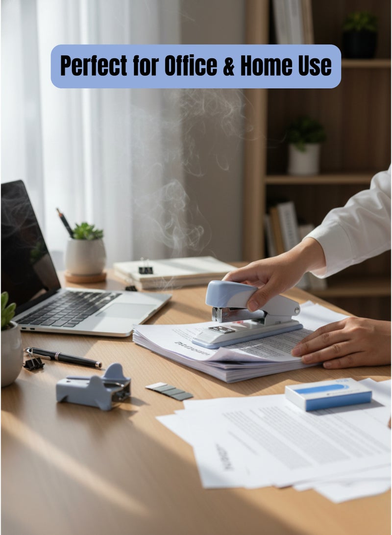 Stapler Set with 12# Pins & Remover, Heavy Duty Metal Stapler for Office School Home Use Durable Compact - Image 3