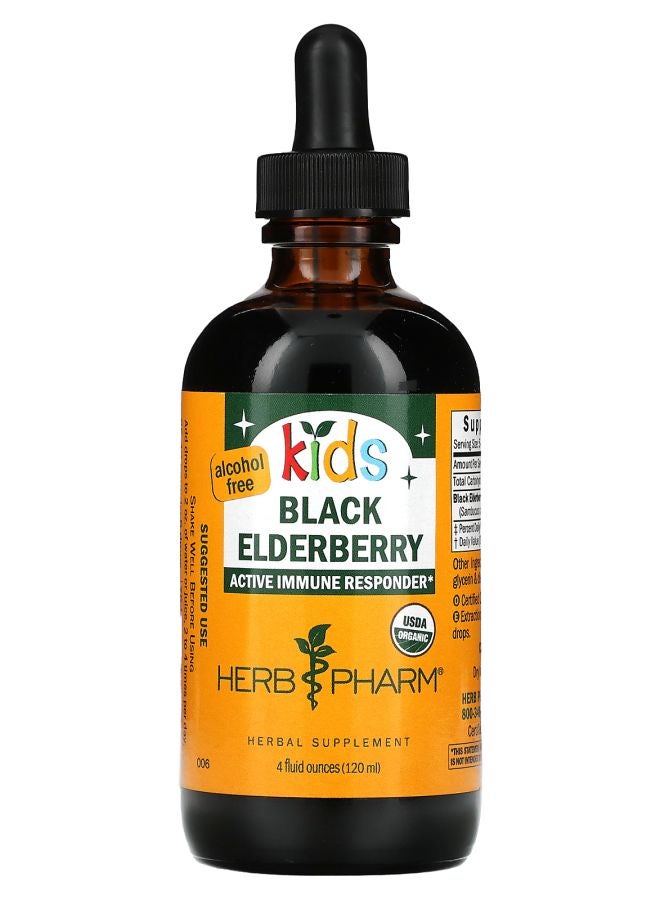 HERB PHARM Kids Black Elderberry Alcohol Free 246 mg 4 fl oz (120 ml)