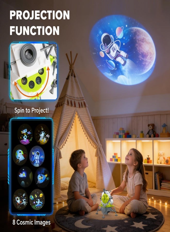 AuntyFey Space Rocket Ship Toys for Kids, Space Toys Shuttle for Kids 3-5-7 with 3 Astronaut Figures, Spaceship with Glowing & Sound Effect, Educational Stem Gift for Boy Girl - Image 3