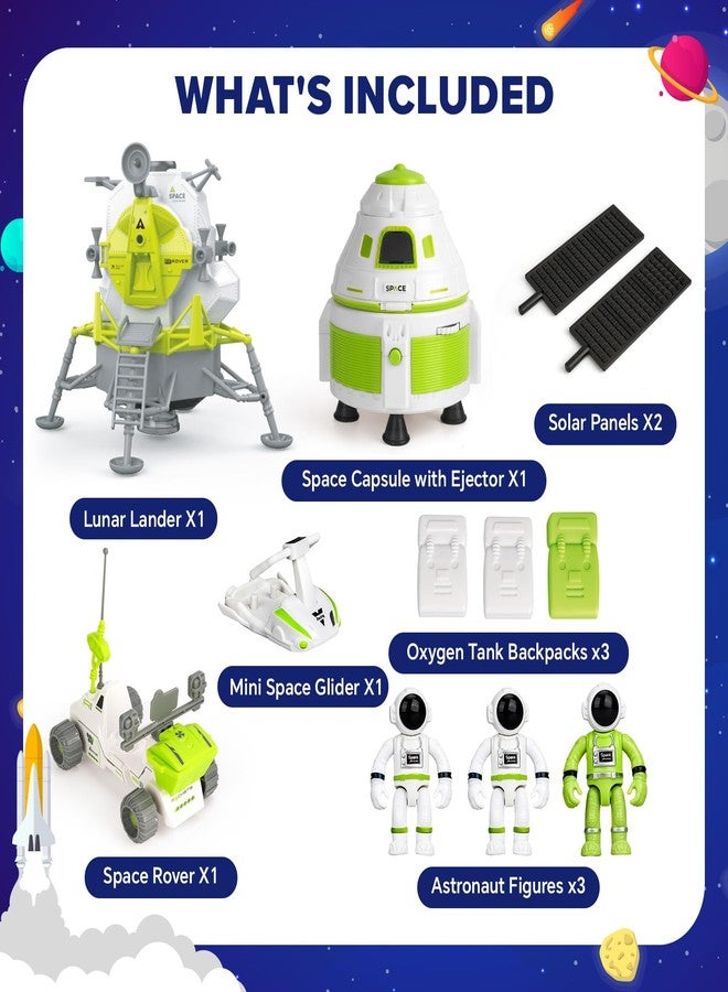 AuntyFey Space Rocket Ship Toys for Kids, Space Toys Shuttle for Kids 3-5-7 with 3 Astronaut Figures, Spaceship with Glowing & Sound Effect, Educational Stem Gift for Boy Girl - Image 5