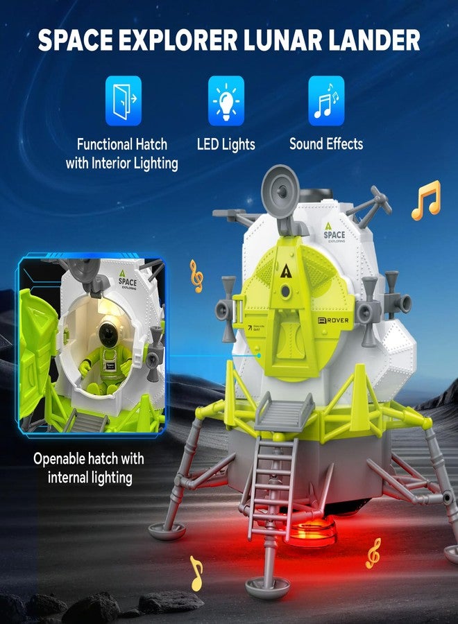 AuntyFey Space Rocket Ship Toys for Kids, Space Toys Shuttle for Kids 3-5-7 with 3 Astronaut Figures, Spaceship with Glowing & Sound Effect, Educational Stem Gift for Boy Girl - Image 2