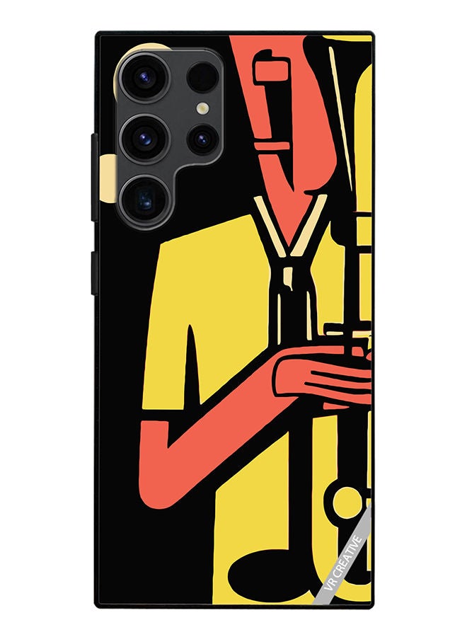 VR CREATIVE Protective Case Cover For Samsung Galaxy S23 Ultra 5G Jazz Trumpeter Design Multicolour - Image 1