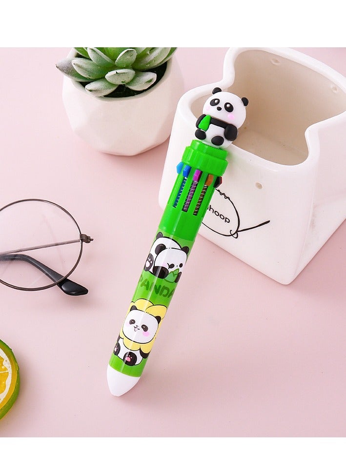 Panda 10 Ink  Color Rollerball Pen (4pcs)