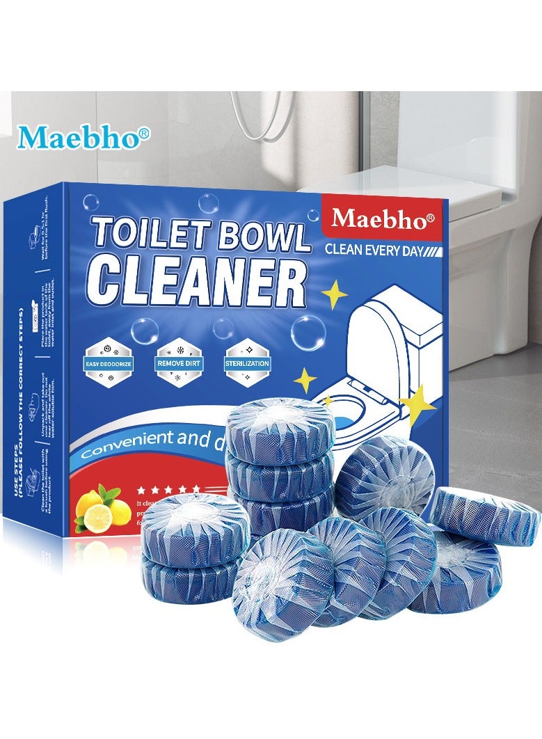 Maebho 24 Pieces Toilet Cleaning Sheet Strong Decontamination Durable Watertank Sheet Long-Lasting Up to 300 Flushes Automatic Cleaner Odor Removal Dirt Temoval - Image 1