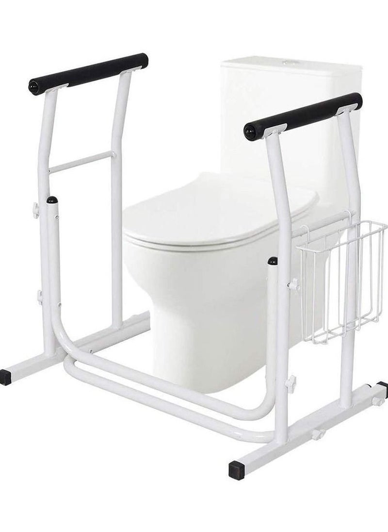 DubaiGallery - Wc Armrest/Standing Aid Medical Toilets, Non-Slip Handrail for Bathroom, Robust Steel Frame, Free Standing Toilet Stick for Older and Disabled People - Image 1