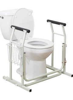 Wc Armrest/Standing Aid Medical Toilets, Non-Slip Handrail for Bathroom, Robust Steel Frame, Free Standing Toilet Stick for Older and Disabled People