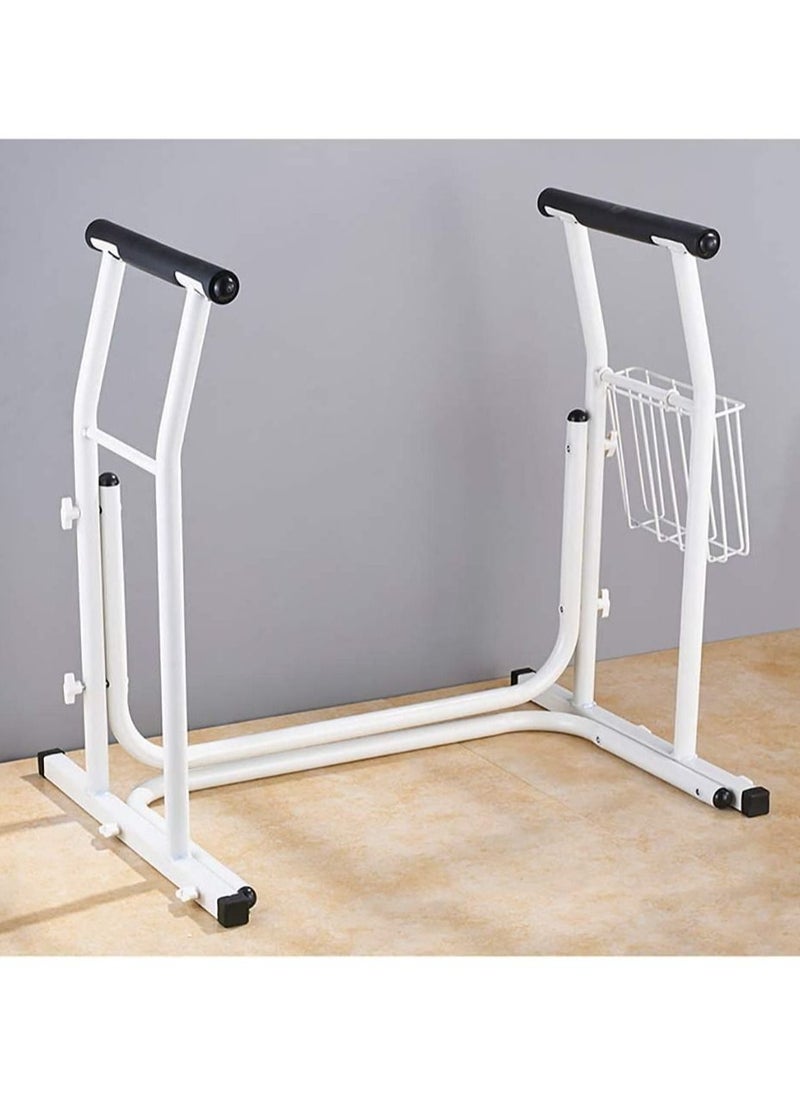 DubaiGallery - Wc Armrest/Standing Aid Medical Toilets, Non-Slip Handrail for Bathroom, Robust Steel Frame, Free Standing Toilet Stick for Older and Disabled People - Image 1