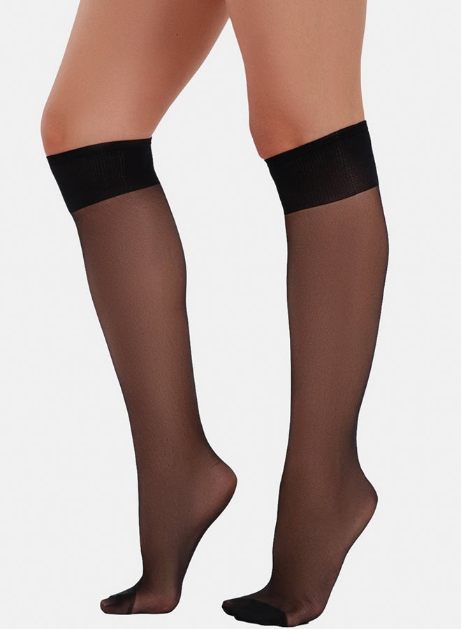 Carina Voile Knee High Socks - Image 1