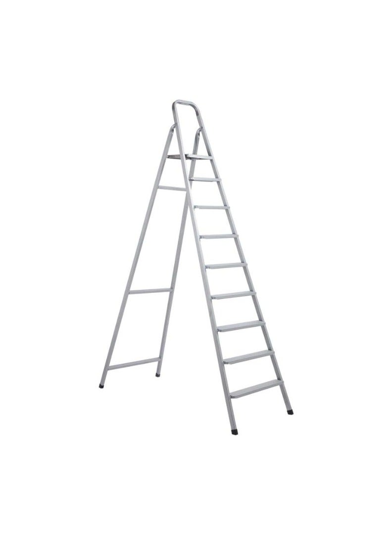 KNP KNP Silver 9 Steps Steel Ladder 181 CM is a heavy-duty, high-quality ladder designed for both household and industrial use. 
