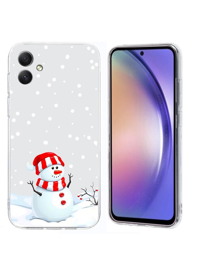 اس-توب جراب لهاتف Samsung Galaxy A05، جراب هاتف شفاف من مادة TPU بنمط عيد الميلاد المرسوم - Image 1