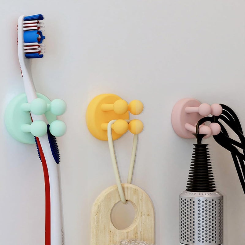 MRIYA Toothbrush Holders for Bathroom | Wall Mounted Toothbrush Holder | Toothbrush Holders for Toothbrushes | Bathroom Shelf for Wall Bathroom Accessories Home, Office (4pcs) - Image 5