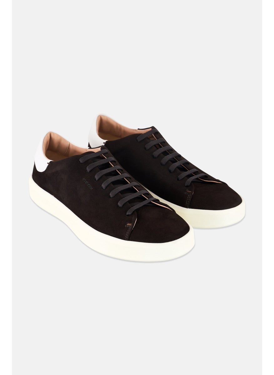 GEOX Men Lace Up Casual Shoes, Brown/White  - Image 1