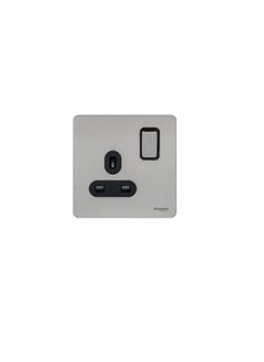 شنايدر شنايدر إليكتريك GU3410-BSS 13A 1Gang Ultimate Screwless Flat Plate Switch مقبس من الفولاذ المقاوم للصدأ  - Image 2