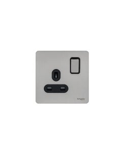 شنايدر شنايدر إليكتريك GU3410-BSS 13A 1Gang Ultimate Screwless Flat Plate Switch مقبس من الفولاذ المقاوم للصدأ  - Image 3