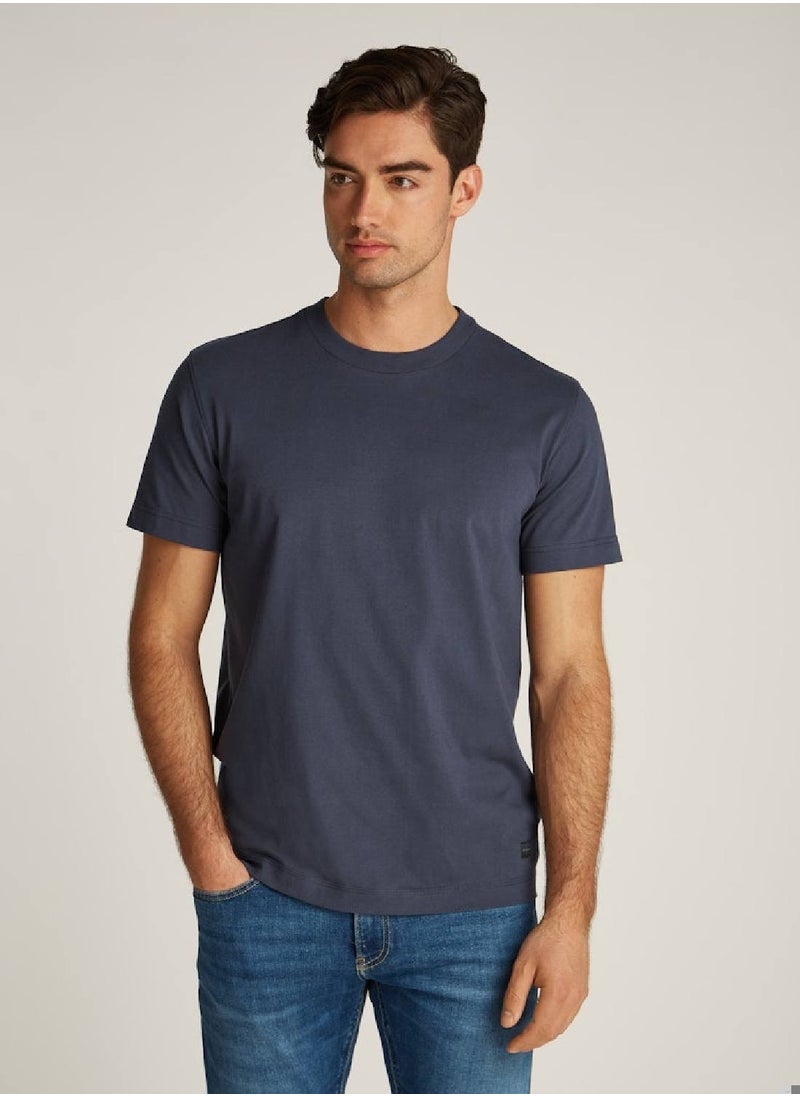 Calvin Klein Jeans Men's Cotton Badge T-Shirt - Cotton, Blue  - Image 1