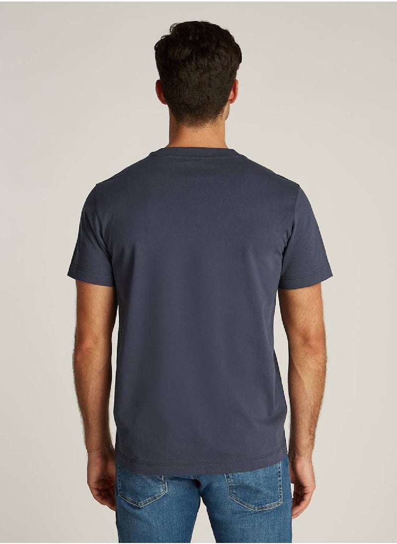 Calvin Klein Jeans Men's Cotton Badge T-Shirt - Cotton, Blue  - Image 3