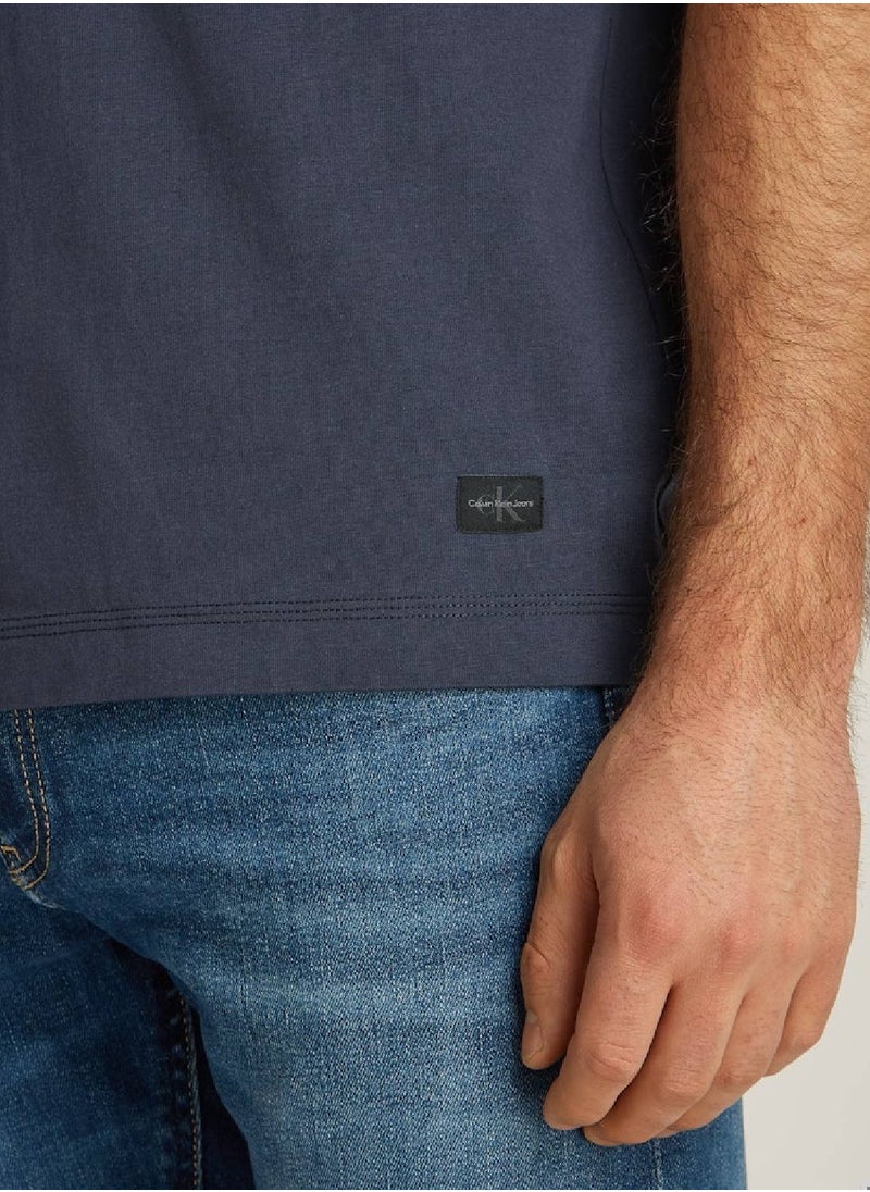 Calvin Klein Jeans Men's Cotton Badge T-Shirt - Cotton, Blue  - Image 4