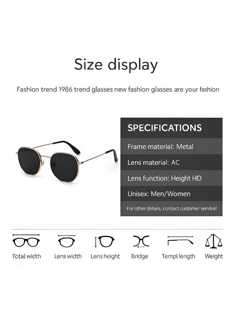 RITY Men & Women Sunglasses with Elegant Metal Frame and Polarized Lenses | Full UV Protection | Luxury Fashion Eyewear for Driving, Travel, Beach & Outdoor Activities | Stylish & Lightweight Design - Image 5