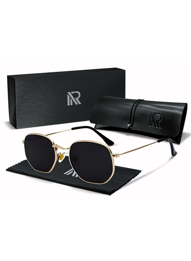 RITY Men & Women Sunglasses with Elegant Metal Frame and Polarized Lenses | Full UV Protection | Luxury Fashion Eyewear for Driving, Travel, Beach & Outdoor Activities | Stylish & Lightweight Design - Image 1